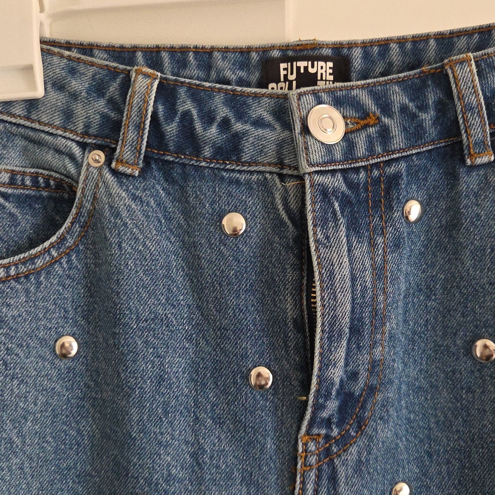 Future Collective Blue Embellished SIZE 10 Women’s Jeans - Picture 5 of 5